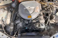Motorraum eines Mercedes-Benz 500 SEC von 1982 | Mercedes-Benz 500 SEC Motorraum Detailaufnahme