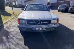 Frontansicht eines Mercedes-Benz 500 SEC von 1982 | Mercedes-Benz 500 SEC – Klassische Frontansicht