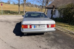 Mercedes-Benz 500 SEC (1982) – Rückansicht, Stoßstange und Rückleuchten